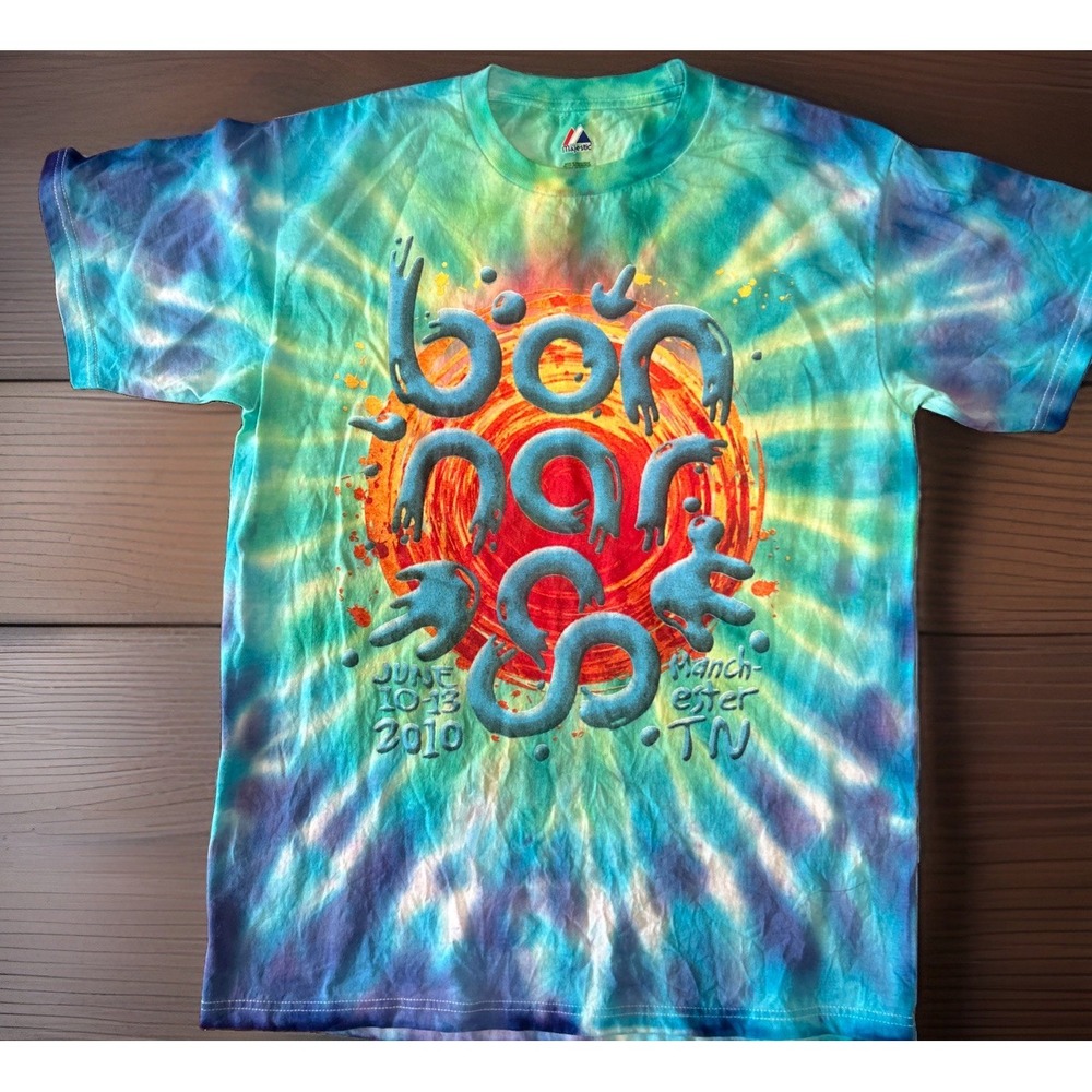 Bonnaroo Music Festival 2010 Tie Dye Line Up Shirt Medium Majestic Music & Arts